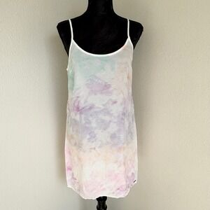 n:philanthropy Willa Tie Dye Mini Slip Dress S Pink Multi